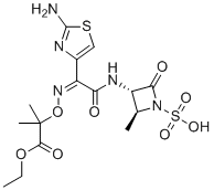氨曲南乙基酯分子结构 (CAS 102579-57-7)