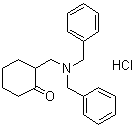 2-(二苄基氨基甲基)环己酮盐酸盐分子结构 (CAS 102596-84-9)