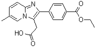 2-[4-(Ethoxycarbonyl)phenyl]-6-methylimidazo[1,2-a]pyridine-3-acetic acid molecular structure (CAS 1025962-20-2)