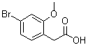 结构式 CAS# 1026089-09-7, 4-溴-2-甲氧基苯乙酸