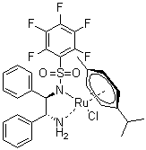 结构式 CAS# 1026995-71-0, [[(1R,2R)-(-)-2-氨基-1,2-二苯基乙基](全氟苯磺酰基)亚氨基](对伞花烃)氯化钌