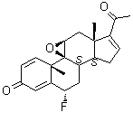 (6alpha,9beta,11beta)-9,11-Epoxy-6-fluoropregna-1,4,16-triene-3,20-dione molecular structure (CAS 1027011-64-8)