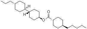 [反式[反式(反式)]]-4-戊基环己烷羧酸 4'-丙基[1,1'-联环己烷]-4-基酯分子结构 (CAS 102714-87-4)