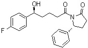 (5R)-1-[(5S)-5-(4-氟苯基)-5-羟基-1-氧代戊基]-5-苯基-2-吡咯烷酮分子结构 (CAS 1027552-46-0)