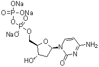 2'-脱氧胞苷 5'-(三氢连二磷酸酯)三钠盐分子结构 (CAS 102783-57-3)