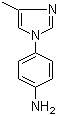 structure of CAS# 102791-87-7, 1-(4-Aminophenyl)-4-methyl-1H-imidazole;1-(4-Aminophenyl)-4-methylimidazole; 4-(4-Methylimidazol-1-yl)phenylamine