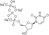 structure of CAS# 102814-08-4, 2'-Deoxyuridine-5'-triphosphate trisodium salt;Trisodium 5'-dUTP