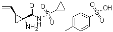 structure of CAS# 1028252-16-5, (1R,2S)-1-Amino-N-(cyclopropylsulfonyl)-2-ethenylcyclopropanecarboxamide 4-methylbenzenesulfonate (1:1)