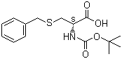 N-(叔丁氧羰基)-S-(苯基甲基)-D-半胱氨酸分子结构 (CAS 102830-49-9)