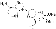 2'-Deoxy-3'-adenylic acid disodium salt molecular structure (CAS 102832-10-0)