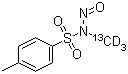 structure of CAS# 102832-11-1, Diazald-N-methyl-13C-N-methyl-d3;N-Methyl-13C-d3-N-nitroso-p-toluenesulfonamide