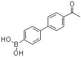 (4'-乙酰基[1,1'-联苯]-4-基)硼酸分子结构 (CAS 1029438-14-9)