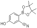 structure of CAS# 1029439-74-4, 5-Hydroxy-2-(4,4,5,5-tetramethyl-1,3,2-dioxaborolan-2-yl)benzonitrile