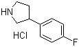 structure of CAS# 1029636-03-0, 3-(4-Fluorophenyl)pyrrolidine hydrochloride
