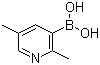 B-(2,5-二甲基-3-吡啶基)硼酸分子结构 (CAS 1029654-18-9)
