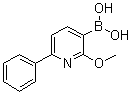 (2-甲氧基-6-苯基吡啶-3-基)硼酸分子结构 (CAS 1029654-26-9)