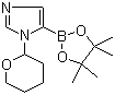 结构式 CAS# 1029684-37-4, 1-(四氢-2H-吡喃-2-基)-1H-咪唑-5-硼酸频哪醇酯