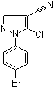 1-(4-Bromophenyl)-5-chloro-1H-pyrazole-4-carbonitrile molecular structure (CAS 102996-37-2)