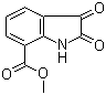 结构式 CAS# 103030-10-0, 靛红-7-甲酸甲酯; 2,3-二氧代吲哚啉-7-甲酸甲酯