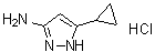 5-环丙基-1H-吡唑-3-胺盐酸盐分子结构 (CAS 1031791-16-8)