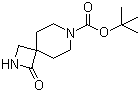 结构式 CAS# 1032158-48-7, 1-氧代-2,7-二氮杂螺[3.5]壬烷-7-羧酸叔丁酯