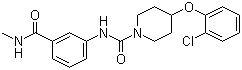4-(2-氯苯氧基)-N-[3-[(甲基氨基)羰基]苯基]-1-哌啶甲酰胺分子结构 (CAS 1032229-33-6)