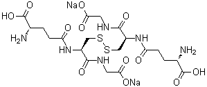 结构式 CAS# 103239-24-3, 氧化型谷胱甘肽二钠盐