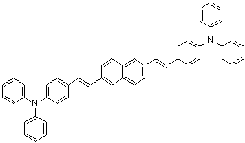 N-[4-[(E)-2-[6-[(E)-4-(二苯基氨基)苯乙烯基]萘-2-基]乙烯基]苯基]-N-苯基苯胺分子结构 (CAS 1032556-63-0)