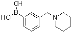 structure of CAS# 1032610-59-5, 3-(Piperidin-1-ylmethyl)phenylboronic acid