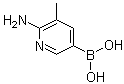 (3-甲基-2-氨基吡啶-5-基)硼酸分子结构 (CAS 1032759-01-5)
