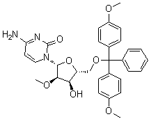5'-O-[Bis(4-methoxyphenyl)phenylmethyl]-2'-O-methylcytidine molecular structure (CAS 103285-21-8)