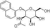 1-萘基-N-乙酰基-beta-D-氨基葡萄糖苷分子结构 (CAS 10329-98-3)