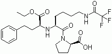 结构式 CAS# 103300-91-0, N2-[1-(S)-乙氧羰基-3-苯丙基]-N6-三氟乙酰基-L-赖氨酸-L-脯氨酸