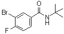 结构式 CAS# 1033201-68-1, 3-溴-N-叔丁基-4-氟苯甲酰胺