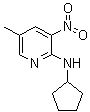 N-环戊基-5-甲基-3-硝基-2-吡啶胺分子结构 (CAS 1033202-29-7)