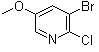 3-溴-2-氯-5-甲氧基吡啶分子结构 (CAS 1033202-44-6)