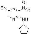 结构式 CAS# 1033202-53-7, 5-溴-N-环戊基-3-硝基-2-吡啶胺
