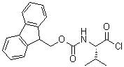 structure of CAS# 103321-53-5, N-(9-Fluorenylmethoxycarbonyl)-L-valyl chloride;(S)-(9H-Fluoren-9-yl)methyl 1-chloro-3-methyl-1-oxobutan-2-ylcarbamate; Fmoc-Val-Cl