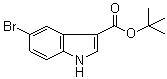 structure of CAS# 1033265-51-8, 5-Bromo-1H-indole-3-carboxylic acid tert-butyl ester
