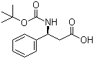 structure of CAS# 103365-47-5, (S)-N-Boc-3-Amino-3-phenylpropanoic acid;(S)-N-Boc-beta-phenyl-beta-alanine; (S)-N-tert-Butoxycarbonyl-3-amino-3-phenylpropanoic acid