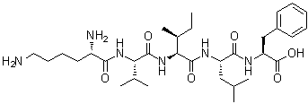L-Lysyl-L-valyl-L-isoleucyl-L-leucyl-L-phenylalanine molecular structure (CAS 103404-59-7)