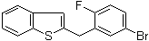 structure of CAS# 1034305-17-3, 2-(5-Bromo-2-fluorobenzyl)benzothiophene