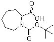 六氢-1H-氮杂卓-1,2-二甲酸 1-叔丁酯分子结构 (CAS 1034708-26-3)