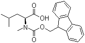 structure of CAS# 103478-62-2, Fmoc-N-methyl-L-leucine;N-(9-Fluorenylmethyloxycarbonyl)-N-methyl-L-leucine; Fmoc-N-Me-Leu-OH