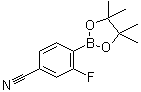 结构式 CAS# 1035235-29-0, 4-氰基-2-氟苯硼酸频哪醇酯