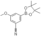3-氰基-5-甲氧基苯硼酸频哪醇酯分子结构 (CAS 1035266-33-1)
