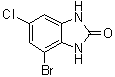 4-溴-6-氯-1,3-二氢-2H-苯并咪唑-2-酮分子结构 (CAS 1035390-48-7)