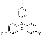 三(4-氯苯基)鋶氯化物分子结构 (CAS 10354-98-0)