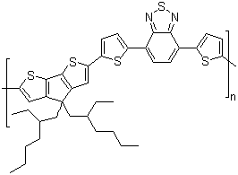 Poly[[4,4-bis(2-ethylhexyl)-4H-cyclopenta[2,1-b:3,4-b']dithiophene-2,6-diyl]-2,5-thiophenediyl-2,1,3-benzothiadiazole-4,7-diyl-2,5-thiophenediyl] molecular structure (CAS 1035681-83-4)