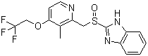 结构式 CAS# 103577-45-3, 兰索拉唑; 2-[[[3-甲基-4-(2,2,2-三氟乙氧基)-2-吡啶基]甲基]亚磺酰基]-1H-苯并咪唑